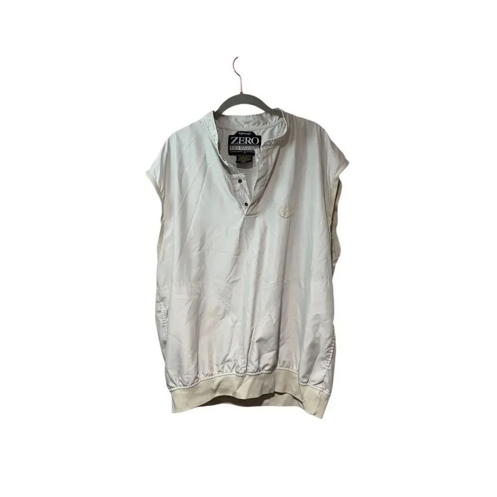 Zero Restriction Mens Golf Outerwear Vest Gray Snap Pullover Size Large